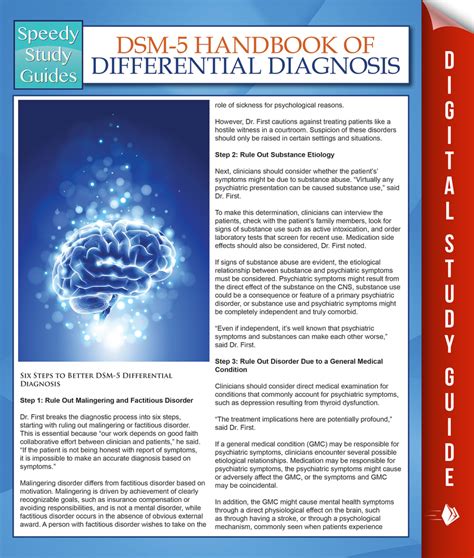 what is a differential diagnosis dsm