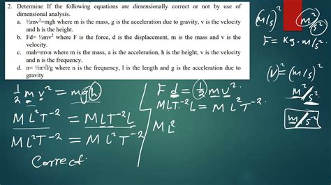 What Is A Dimensionally Correct Equation