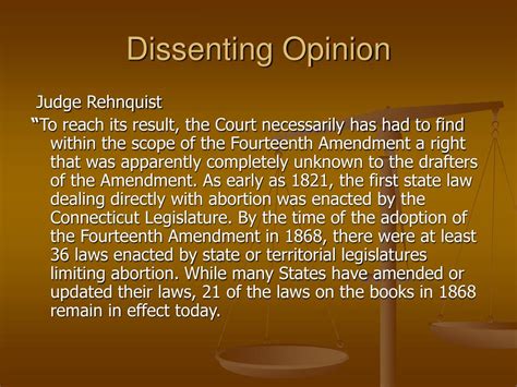 what is a dissent in law