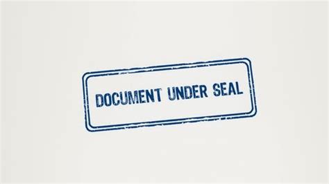 what is a document under seal