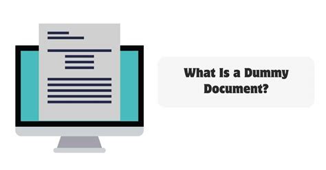 What Is A Dummy Document