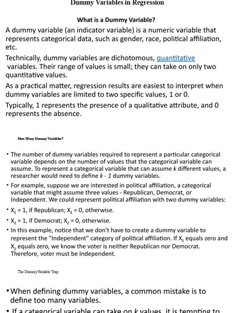what is a dummy variable in linear regression