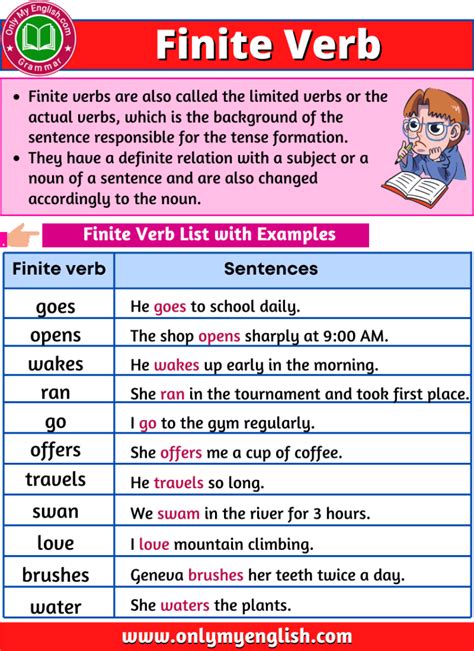 what is a finite verb and five examples