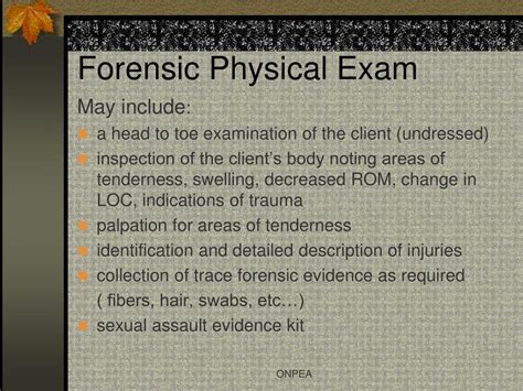 what is a forensic physical exam