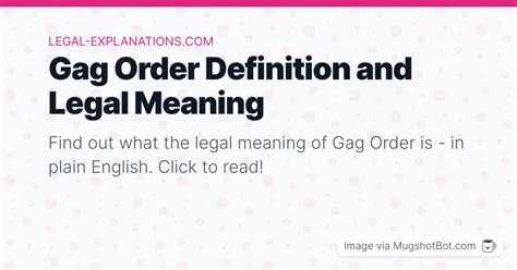 What Is A Gag Order Issued By A Judge