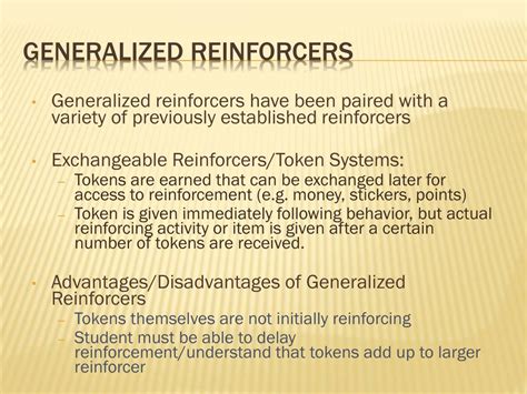 what is a generalized conditioned reinforcer in aba