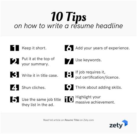 what is a good cv headline