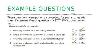 what is a good example of a statistical question