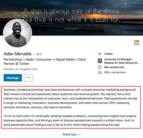 what is a good summary for linkedin profile examples