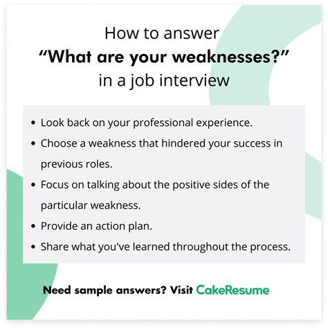 what is a good weakness interview answer