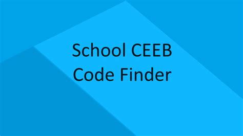 what is a high school ceeb code