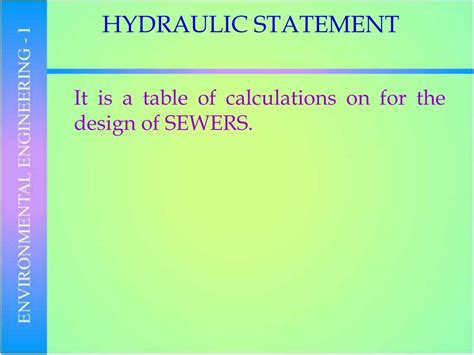What Is A Hydraulic Statement