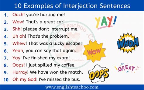 what is a interjection with examples in sentence