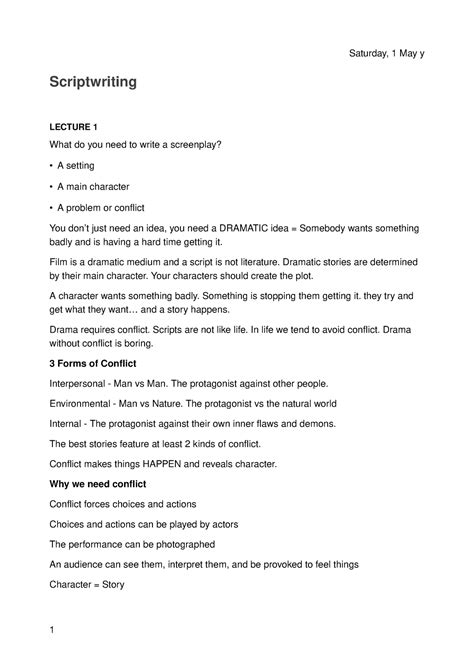 what is a lecture script