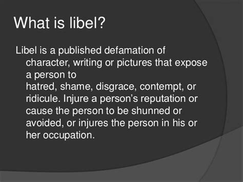 what is a libel
