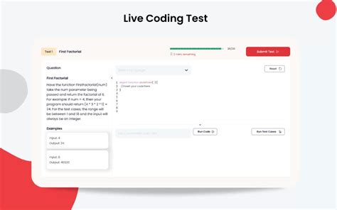 what is a live coding test