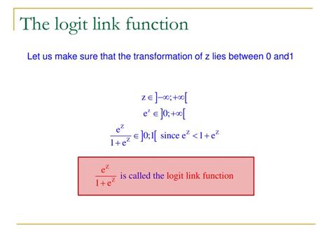 what is a logit link function