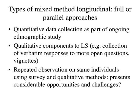what is a longitudinal mixed methods study
