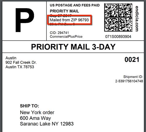what is a mailing address zip code