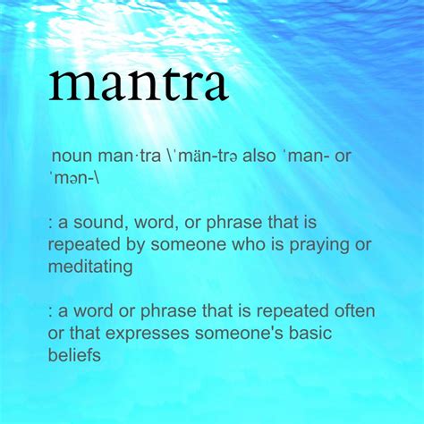 what is a mantra in english