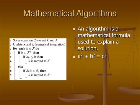 what is a mathematical algorithm
