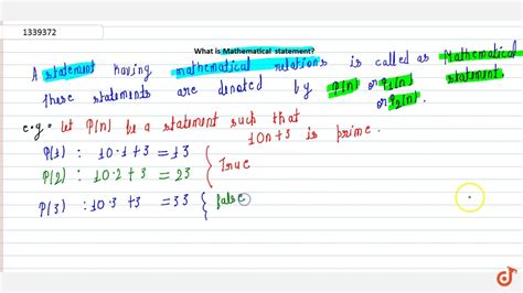 what is a mathematical statement called