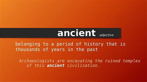 what is a meaning of ancient