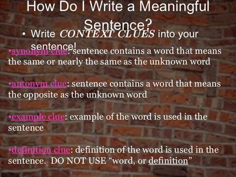 what is a meaningful sentence example