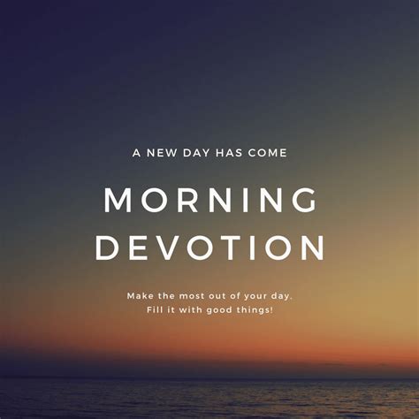 what is a morning devotion