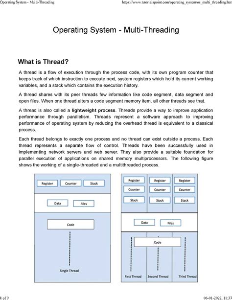 what is a multi threading operating system class 9