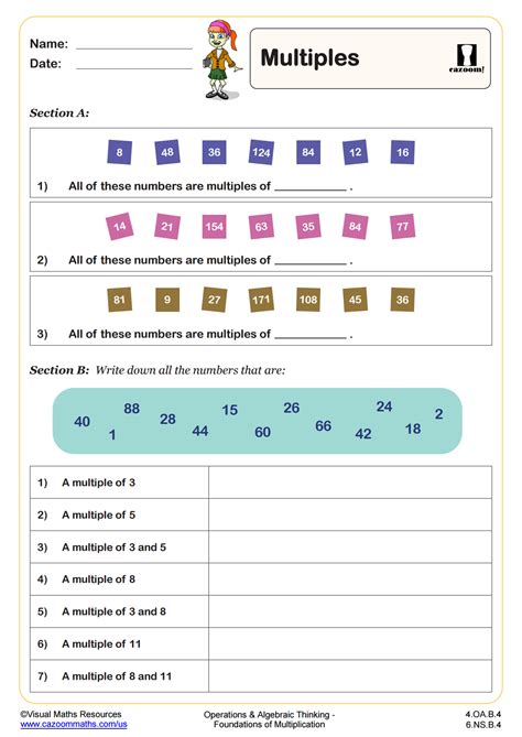 what is a multiple in math 4th grade