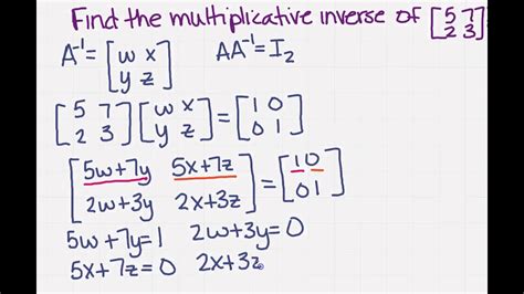 what is a multiplicative inverse of a matrix