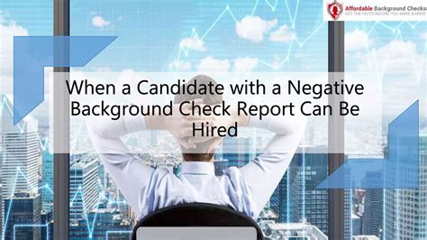 what is a negative background check