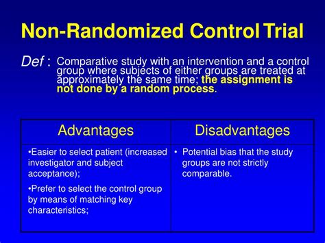 what is a non randomized controlled study