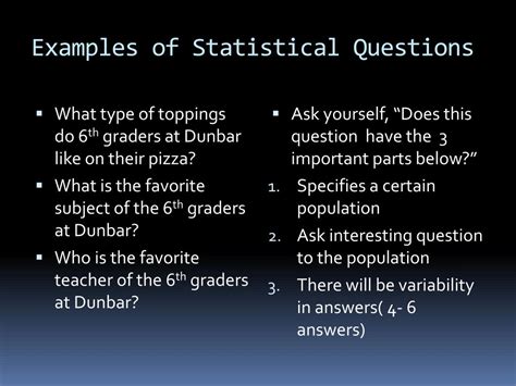 what is a non-statistical question