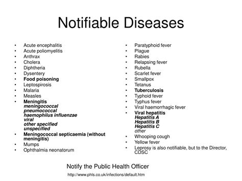 what is a notifiable disease uk