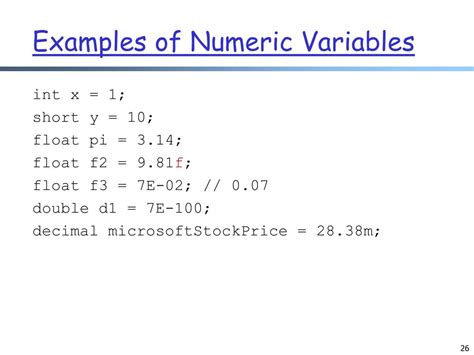 what is a number variable in coding