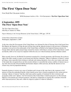 What Is A Open Door Note