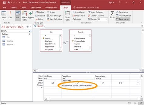 what is a parameter in access