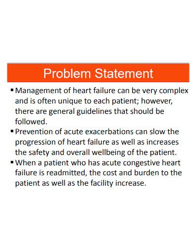 what is a patient problem statement