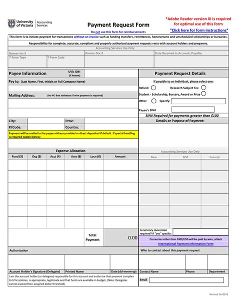 what is a payment request form