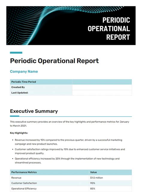 what is a periodic report
