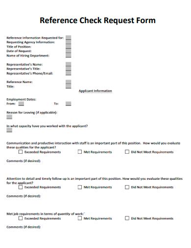 what is a pit reference check request form