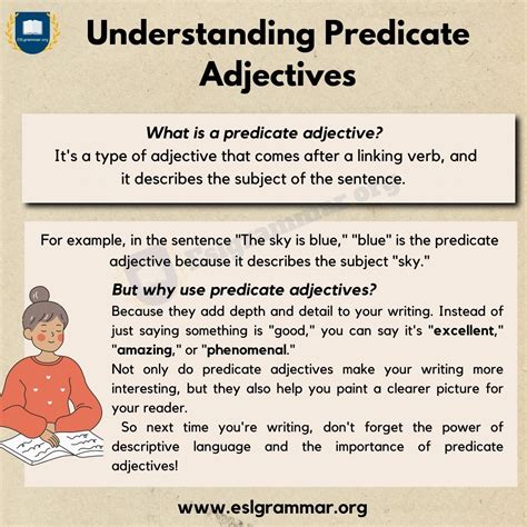 what is a predicate adjective in asl provide an example