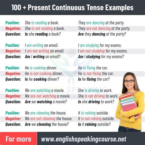 what is a present continuous tense with examples