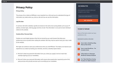 what is a privacy statement on a website