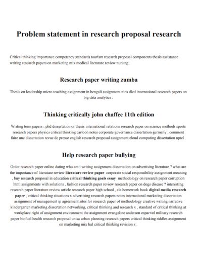 what is a problem statement in research proposal example