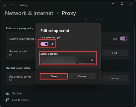 what is a proxy server setup script