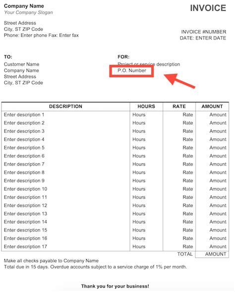 what is a purchase order number example