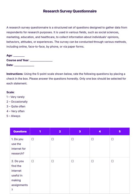 what is a questionnaire in research tool